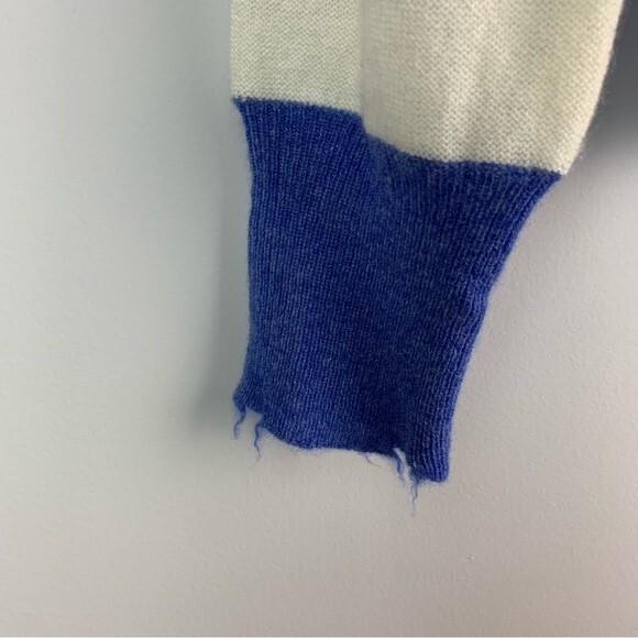 Aqua Blue and White Striped Crew Neck Sweater - never worn! - Picture 5 of 7